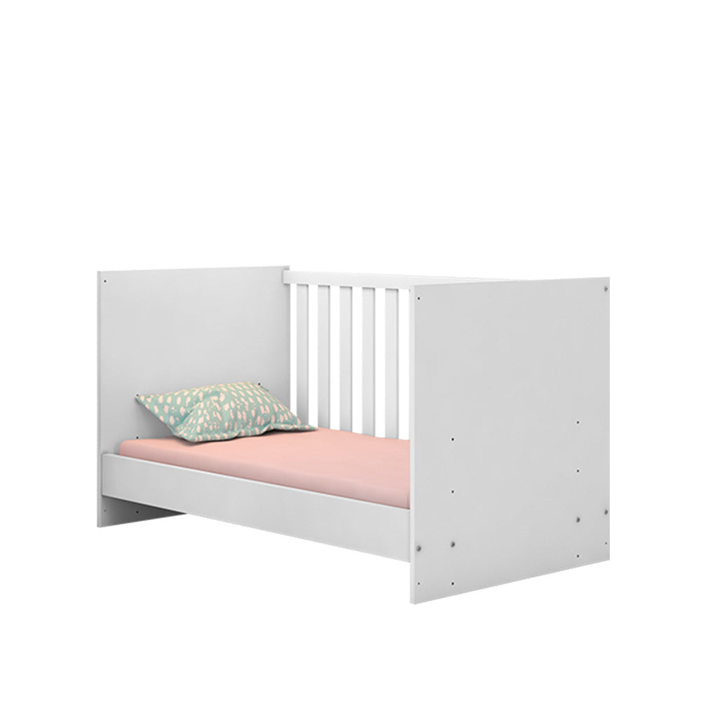 Trinity 2 in 1 Convertible Baby Cot to Bed - White