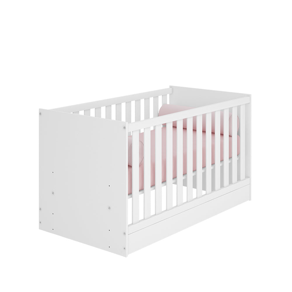 Trinity 2 in 1 Convertible Baby Cot to Bed - White