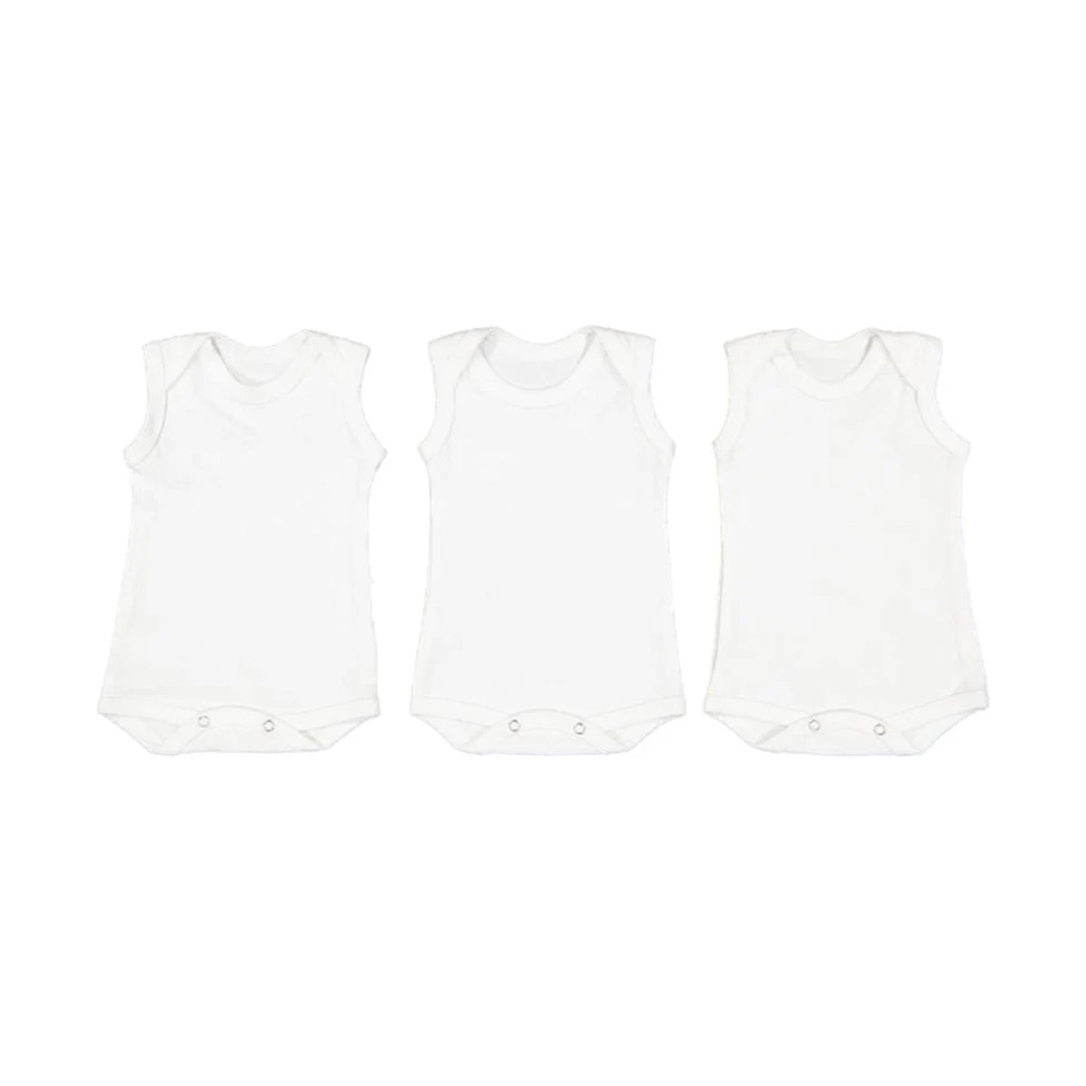 Baby Republic Babyvest Sleeveless 3 Pack - White
