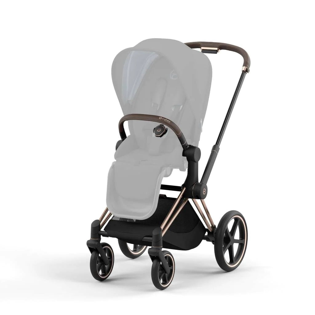 PRIAM Gen 4 frame only with seat attachment, elegant design, customizable stroller base.