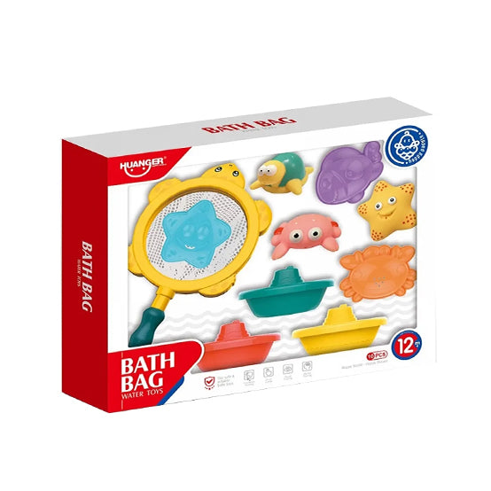 HE0247 - Baby Bath 10PC Water Toys