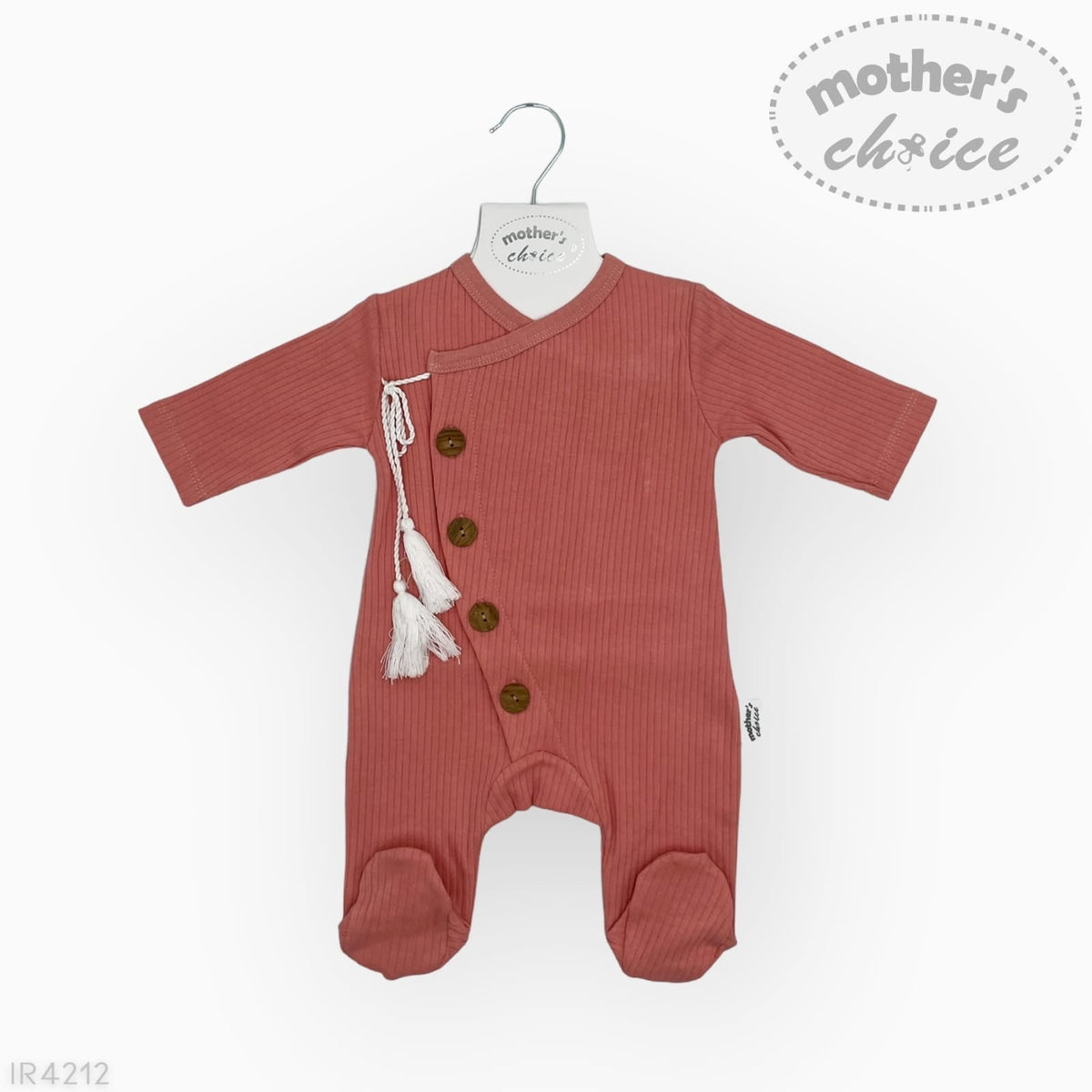 M/C 100% Cotton Side Button Romper Rose Pink