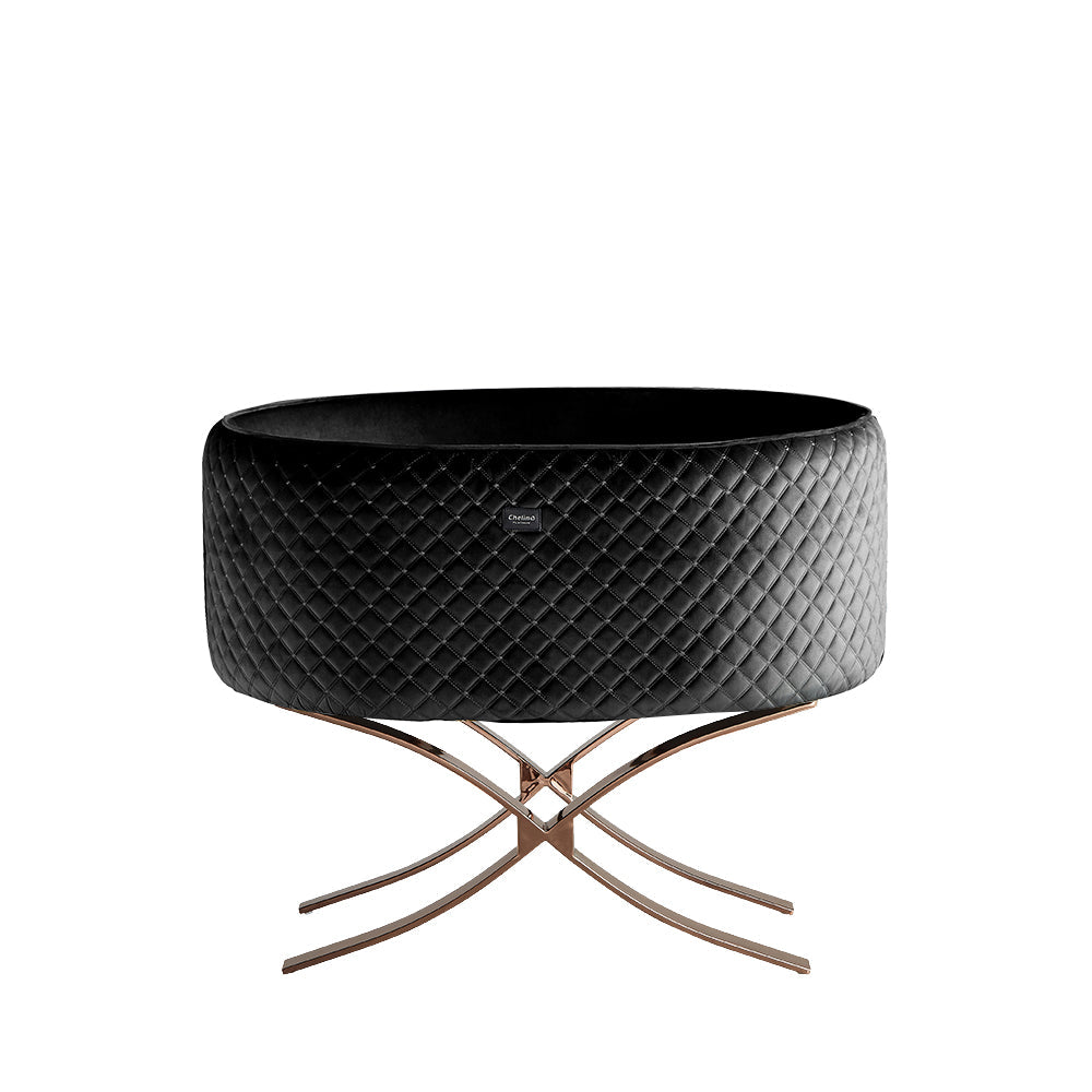 Khloe Cot Black & Rosegold - ChelinoBaby Online