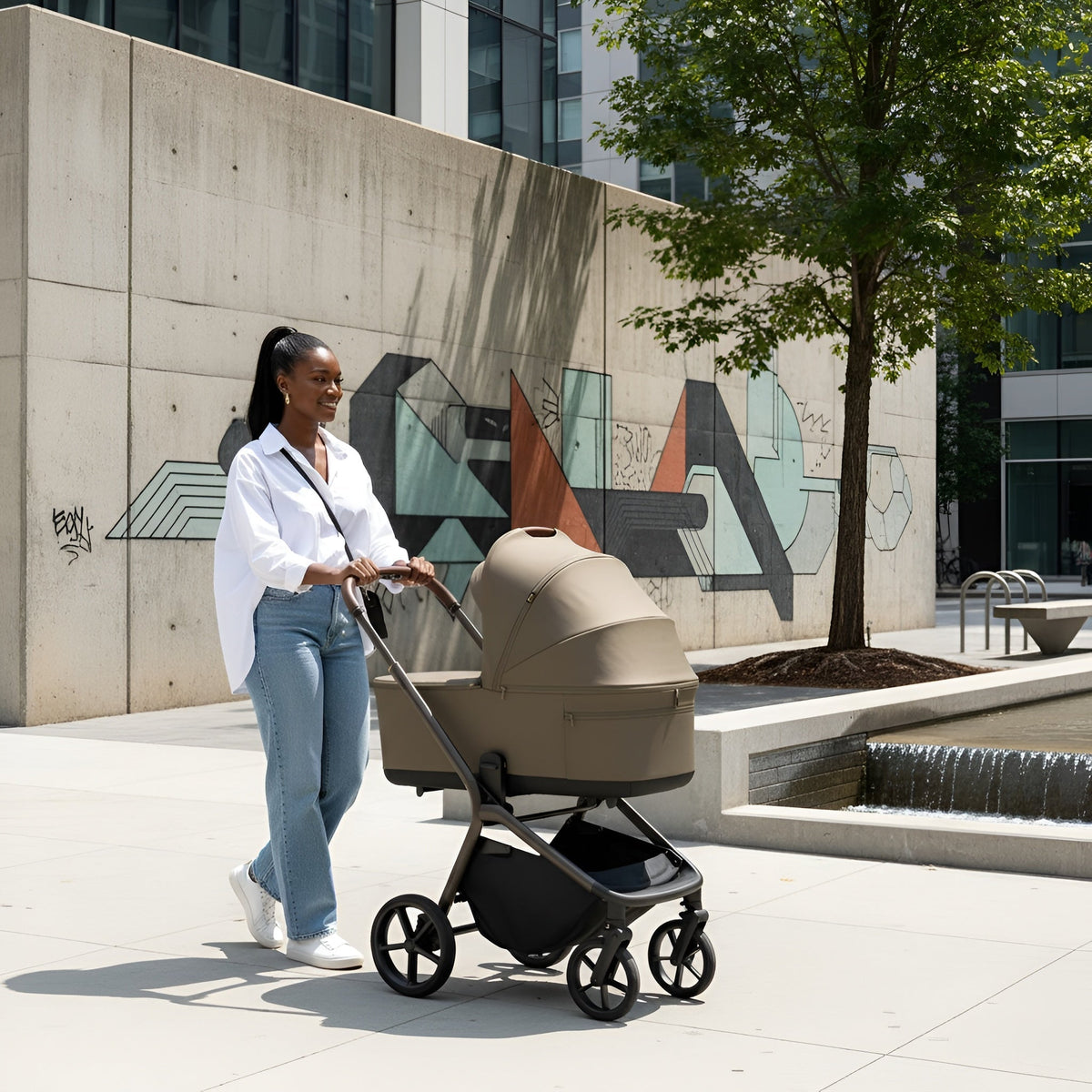 Lunar URBN Lux Carry Cot Black (Frame Not Included)