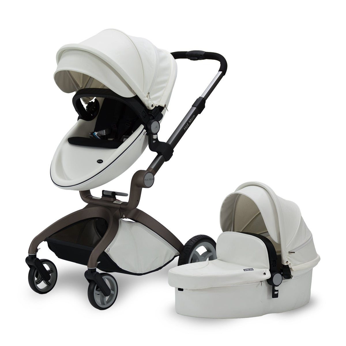 HotMom Cocoon White Stroller