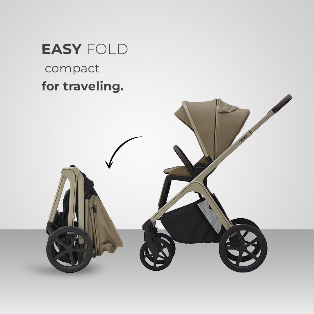 Lunar II Stroller & Carry Cot Travel System - Mocca