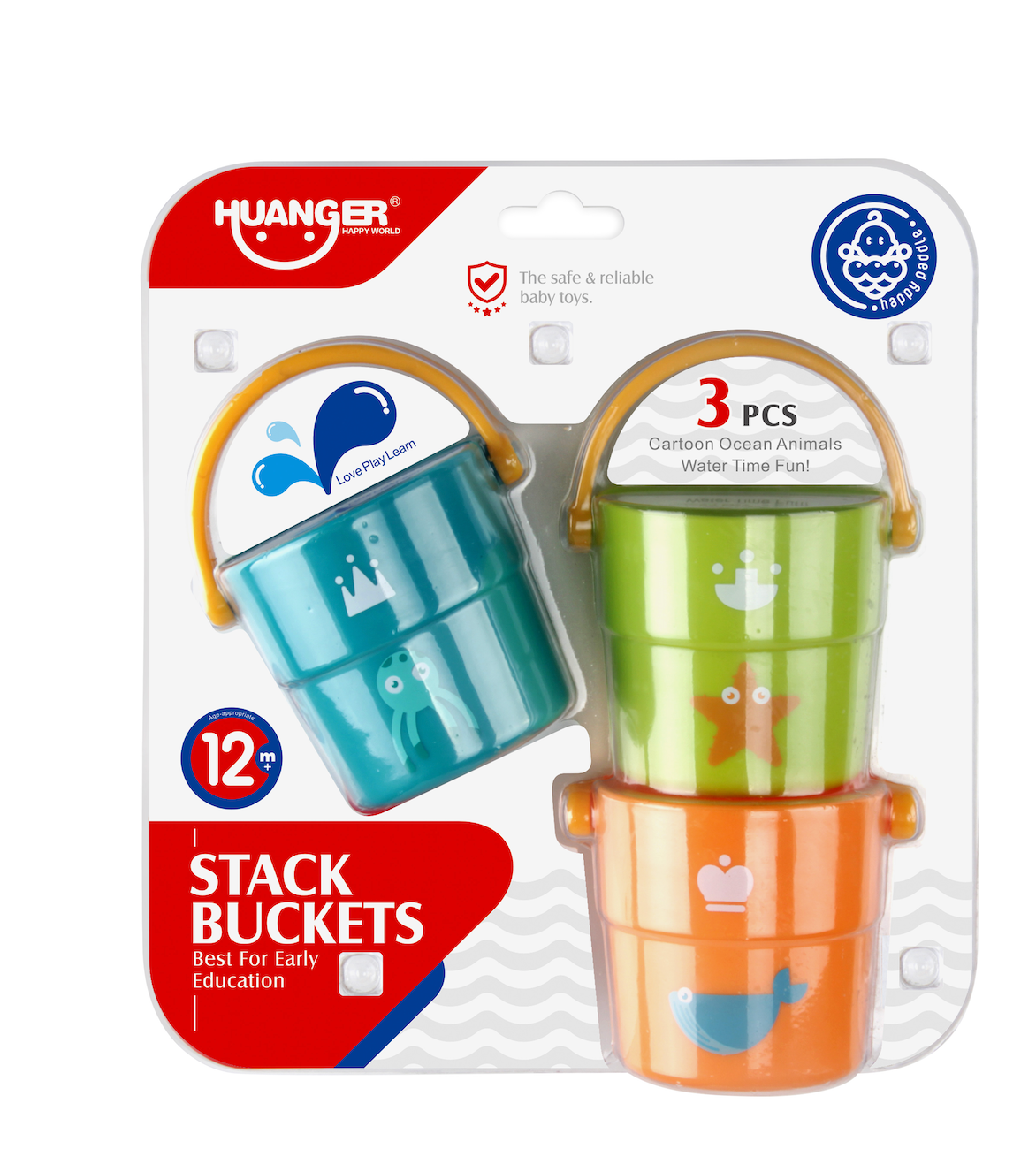 HE030 Huanger Water Stacking Buckets 3PC