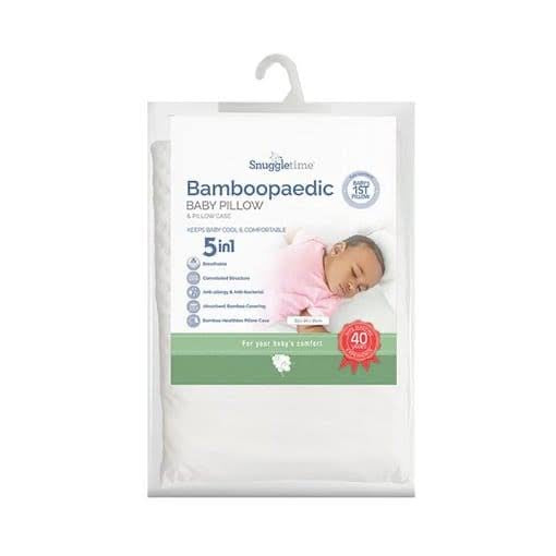 Bamboopaedic Baby Pillow & Pillow Case 5 in 1