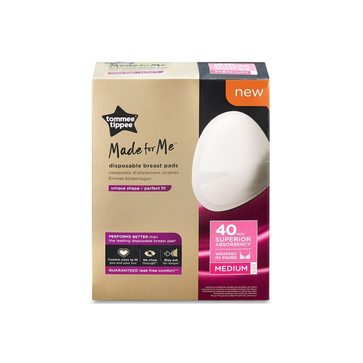 Tommee Tippee Made For Me Disposable Breast Pads x40M