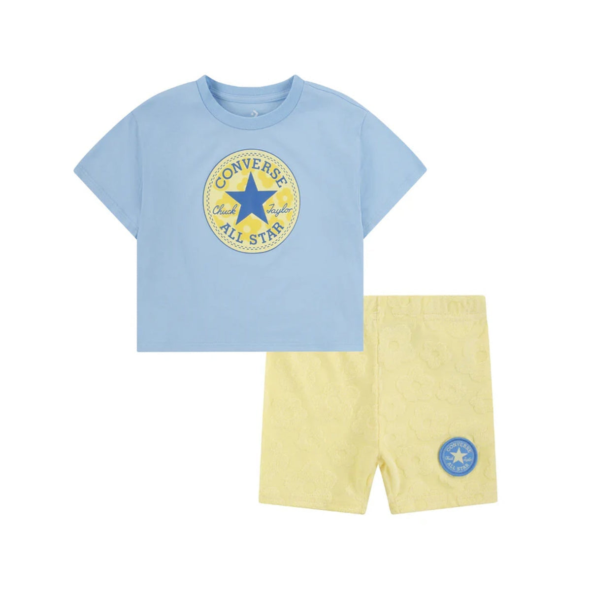 CNVG Converse Chuck Patch Tee & Biker Shorts 2 Piece - Like Butter