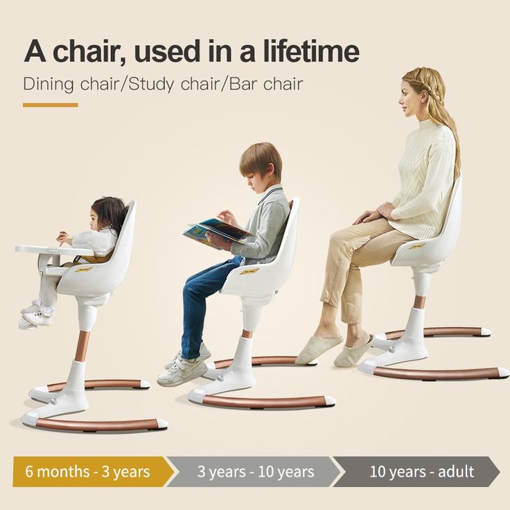 Hot Mom High Chair Black & Rose Gold