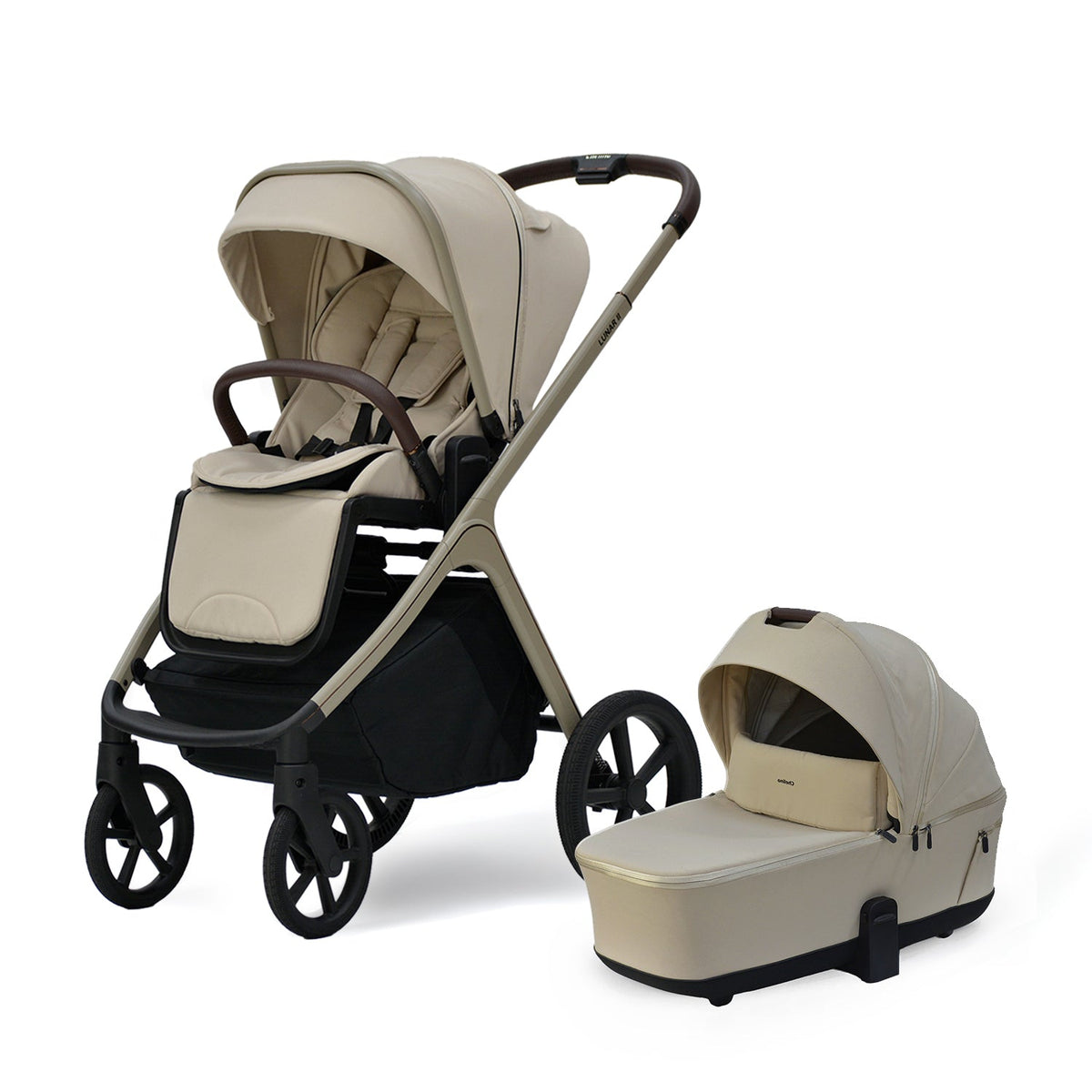 Lunar II Stroller & Carry Cot Travel System - Beige