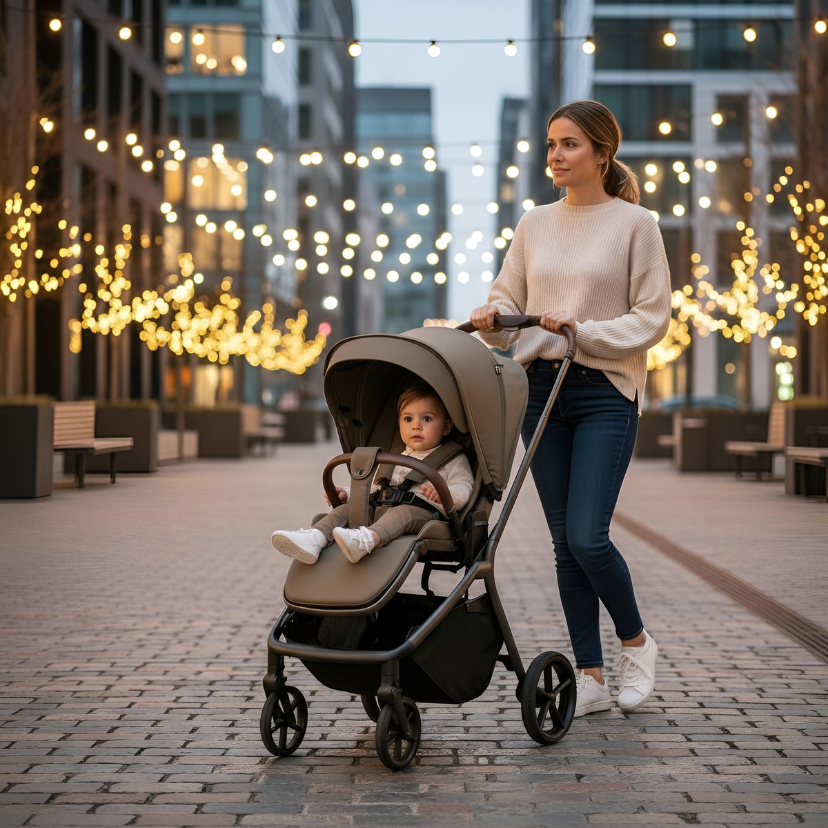Lunar Urbn Cream Stroller