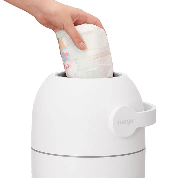 81037 Magic Heka L Telescopic Nappy Bin - White
