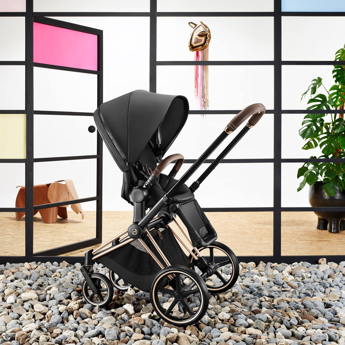 PRIAM Gen 3 Chrome Frame with Nautical Blue Seat Pack
