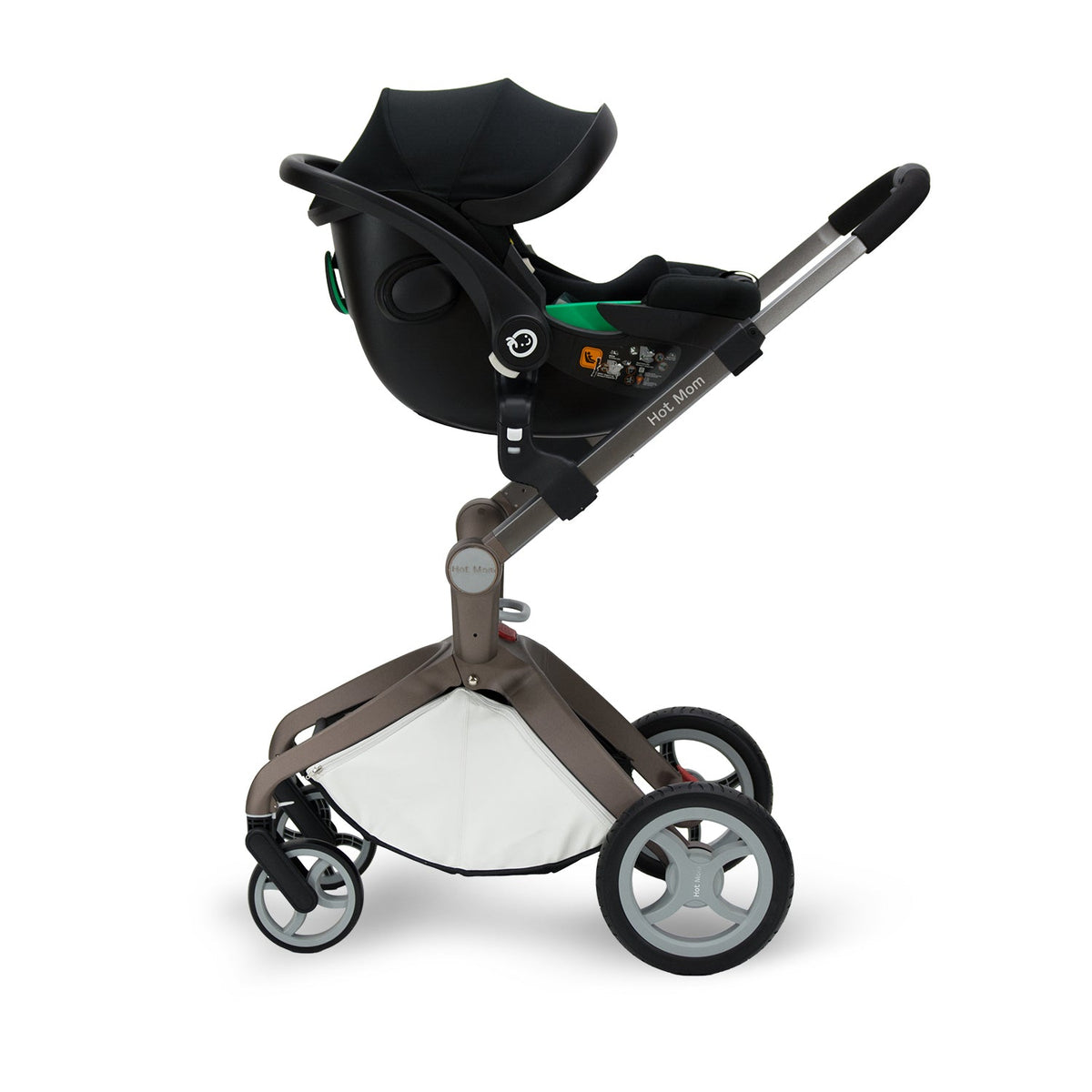 HotMom Cocoon White Stroller