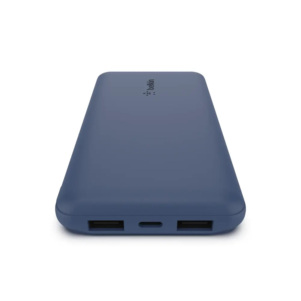 Belkin Boost Up Charge 10 000mAh 3-Port Power Bank + USB-A to USB-C Cable - Blue