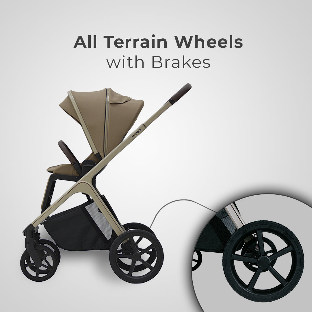 Lunar II Stroller & Carry Cot Travel System - Beige